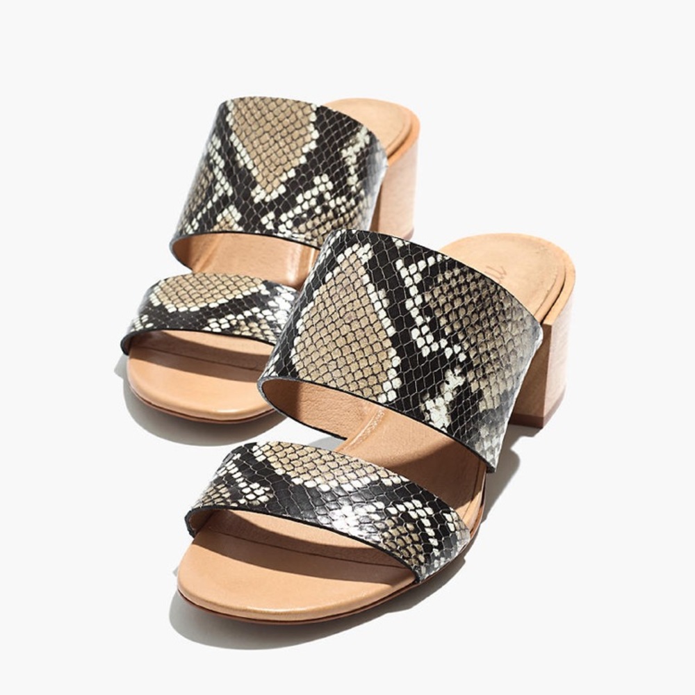 Madewell Kiera Mule Sandal in Snake